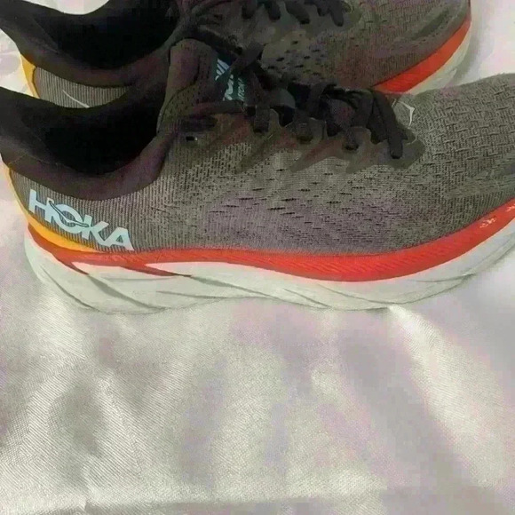 Hoka One One Clifton 8 for Men Anthracite/Castle Rock Running Shoes size 8D - Picture 8 of 11